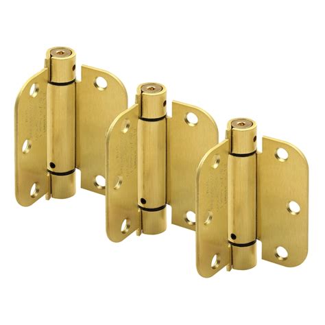 Prime-Line 3-1/2-in H x 5/8-in Radius Satin Brass Self Closing Interior ...