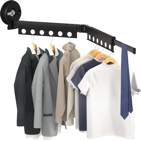 EVVIX Suction Cup Clothes Drying Rack Wall Mounted Dryer Rack ...