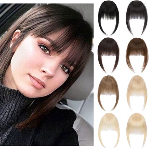 Amazon.com : MY-LADY Bangs Hair Clip in Bangs Human Hair Wispy Bangs ...