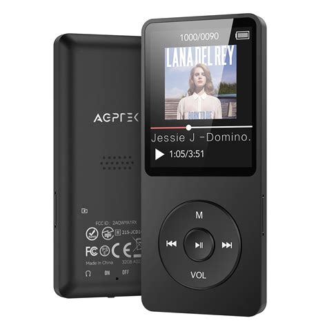 AGPTEK A02X 32GB MP3 Player with Bluetooth 5.3, 1.8 inch Screen ...