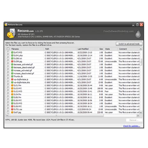Recuva 的图像结果