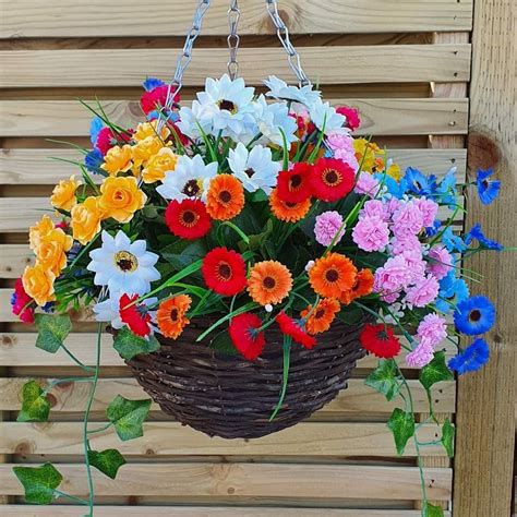 Artificial Floral Hanging Baskets at Christina Gonzales blog