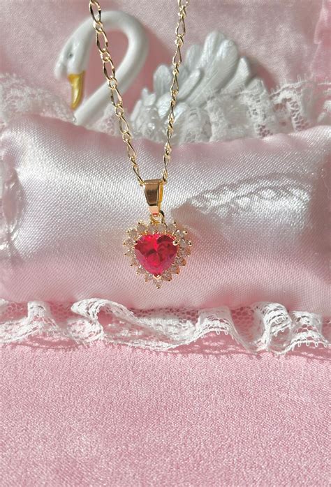 Lana Del Rey Necklace-ldr Necklace-red Heart Necklace - Etsy