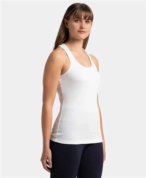 Buy Super Combed Cotton Rib Fabric Slim Fit Solid Racerback Styled Tank ...
