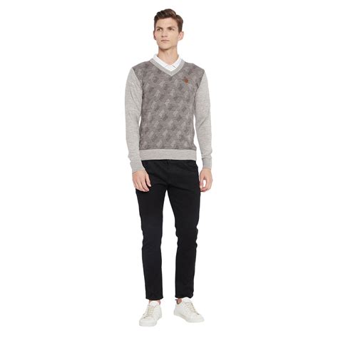 Duke Urban Men Full Sleeve V Neck Sweater (SDS8037)