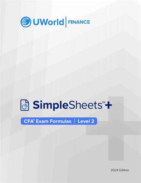 Image result for CFA Level 2 Formula Sheet