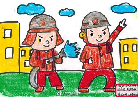 2021年“我是小小消防员”绘画优秀作品展播丨快来看看孩子们眼中的消防_腾讯新闻