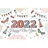 Buy Yeele Happy New Year Backdrop Color Cartoon Flags 2022 Sign and ...