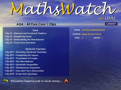 Image result for MathsWatch VLE