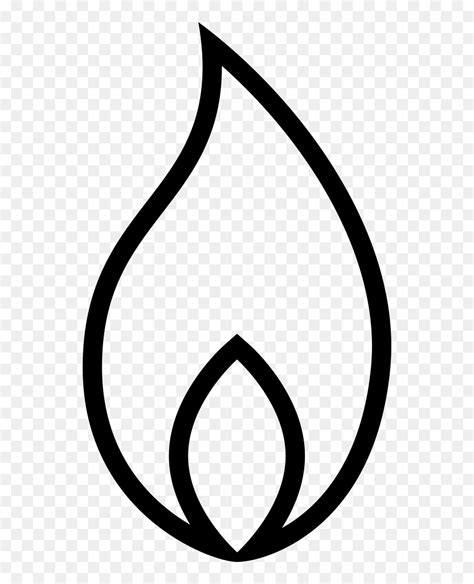 Flame Outline Png - Outline Of A Flame, Transparent Png - vhv