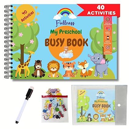 Buy Fullness My Preschool Busy Book | 40 Activities Learning Binder ...