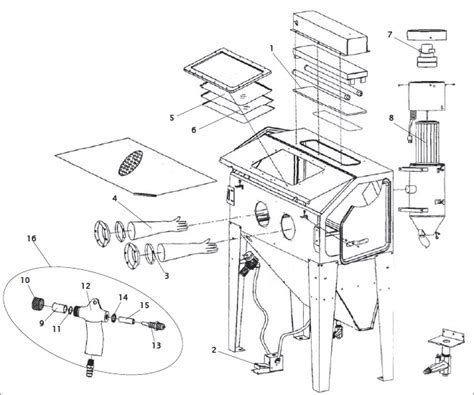 PanBlastTM CS48 Suction Blast Cabinet