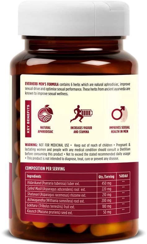 Buy EVERHERB (BY PHARMEASY) MEN'S FORMULA - BLEND OF 6 SAFE & POWERFUL ...