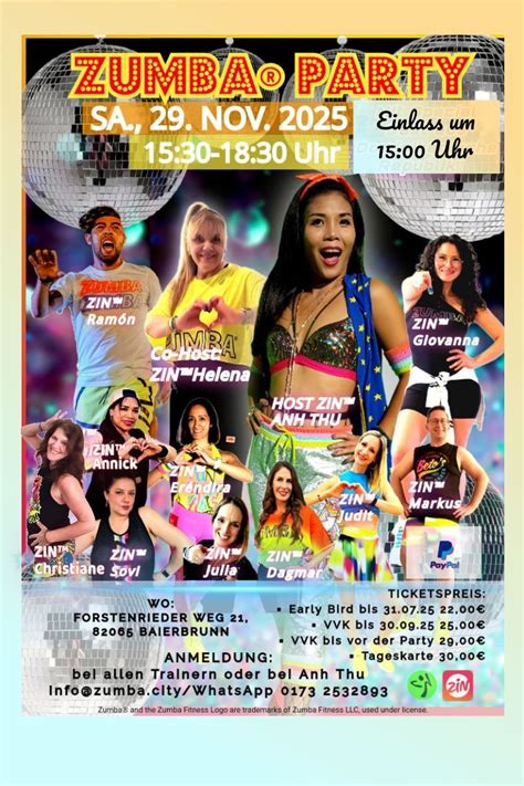 ZUMBA® End of Year Party, Forstenrieder Weg 21, 82065 Baierbrunn ...