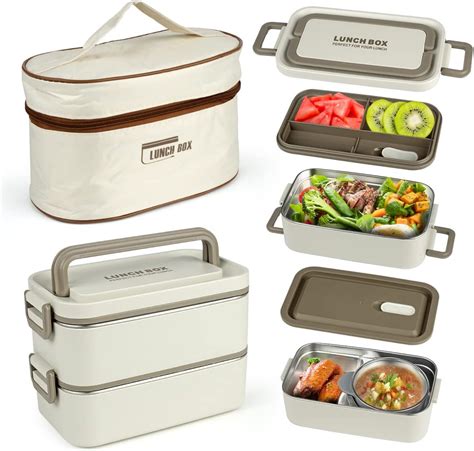 Keweis Bento Box Adult Lunch Box, Portable Insulated Lunch Containers ...