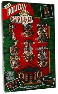 Mr. Christmas Holiday Carousel Musical / 6 Horses Figurines by Mr ...