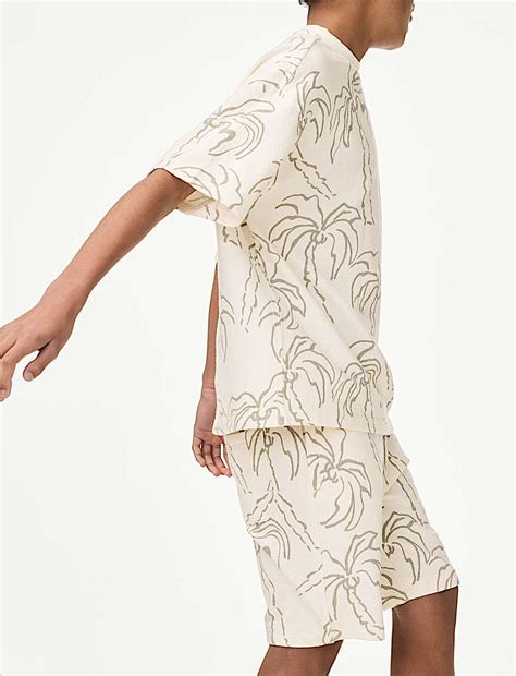 Buy 2pc Pure Cotton Palm Tree T-Shirt and Shorts (6-16 Yrs) at Marks ...