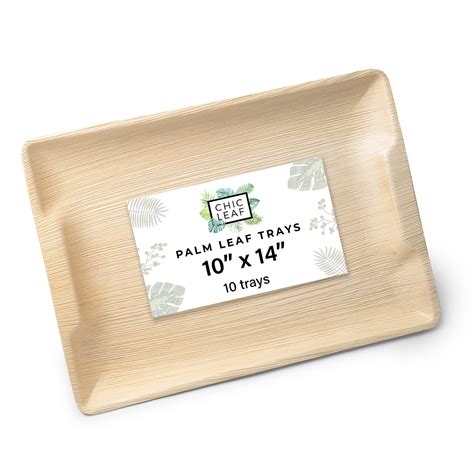 Buy Chic Leaf Palm Leaf Trays Like Disposable Bamboo Serving Tray and ...