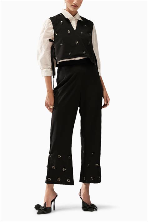 Cutwork Monochrome Co-ord Set