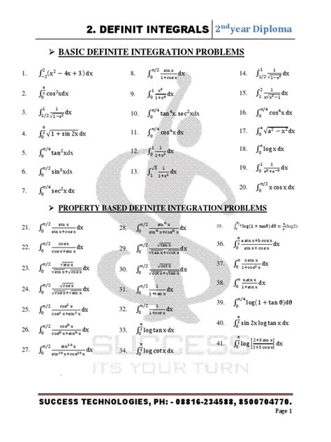 Definite Integral Practice Problems 的图像结果