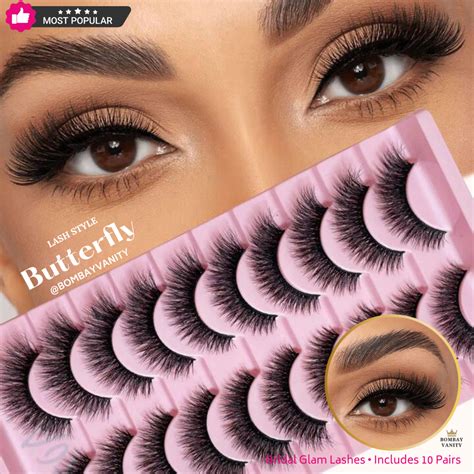 BUTTERFLY - 10 Pairs False Eyelashes Set