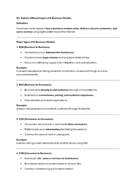 Q1 - Business Models and Digital Transformation Overview - Studocu