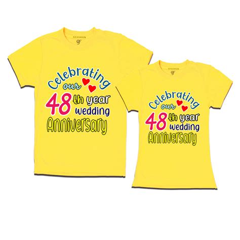 buy celebrating our 48th year wedding anniversary couple t-shirts ...