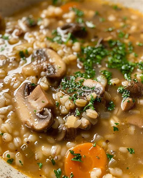 Mushroom Barley Soup Recipe: Hearty, Healthy & Comforting Meal - Momy Cooks