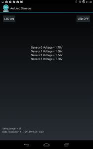 Receiving String Data From Bluetooth in Android Studio 的图像结果