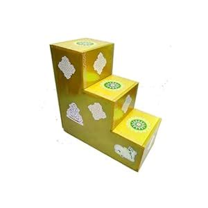 HIMAVAT Diya Steps Standd for Pooja Room & Festival | Wooden Goluu ...