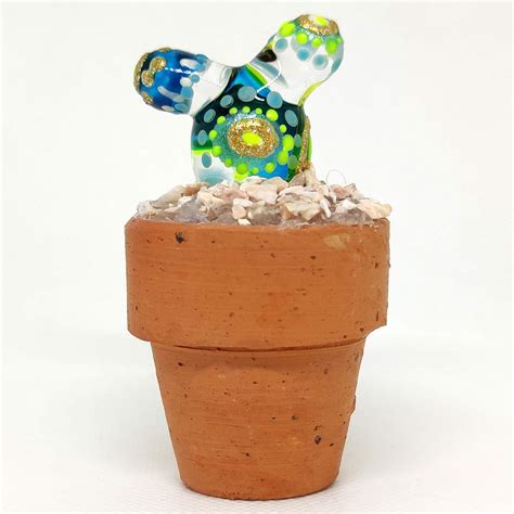 Buy Sansukjai Cactus in Pot Miniature Hand Painted W/Glow in The Dark ...
