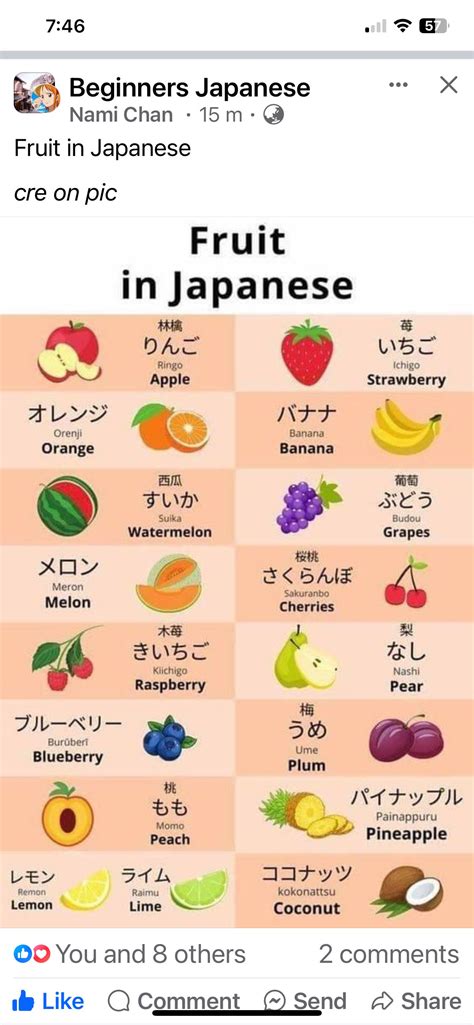 Delicious Fruits in Japanese
