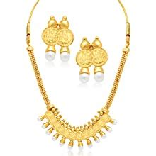 Buy Sukkhi Traditional Gold Plated Wedding Jewellery Temple Necklace ...