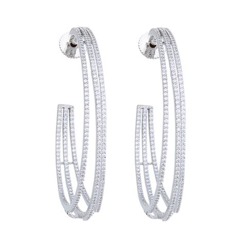 Buy Kushal's Fashion Jewellery Rodium-Plated Earring White Casual Wear ...