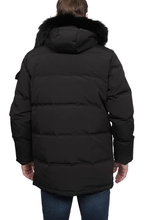 Portofino Men's Down Parka With Fur - Sort | Follestad