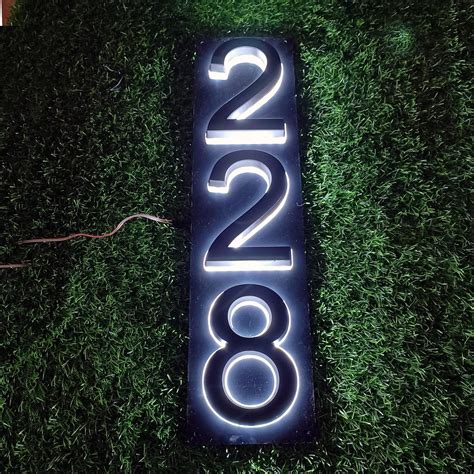 Amazon.com: Custom Outdoor Illuminated House Numbers for Street Address ...