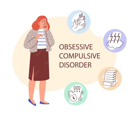 Premium Vector | Symptoms of obsessive compulsive disorder ocd syndrome flat vector illustration