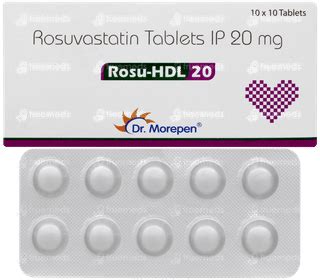 Rosu Hdl 20 Tablet 10: Uses, Side Effects, Price & Substitutes