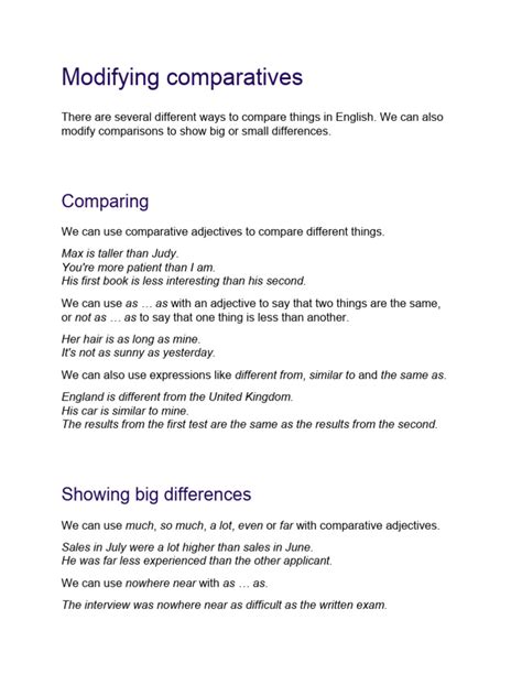 Image result for Modifying Comparative Adjectives