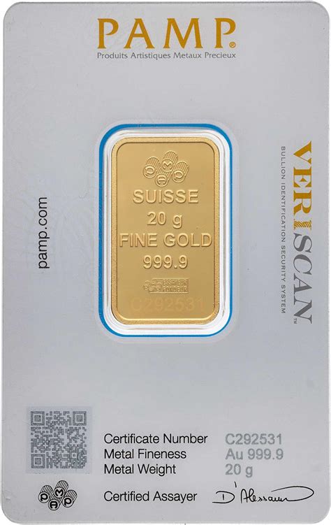 PAMP Suisse 20g Minted Gold Bullion Fortuna Bars: A Timeless Investment ...