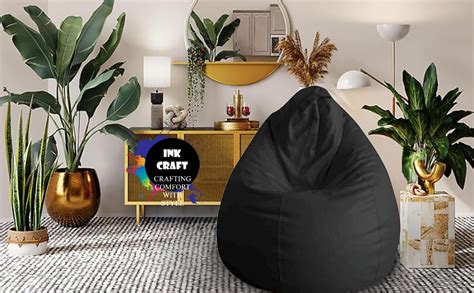 Buy Comfort Bean Bags Comfort Bean Bag XXL (Black) Online at Low Prices ...
