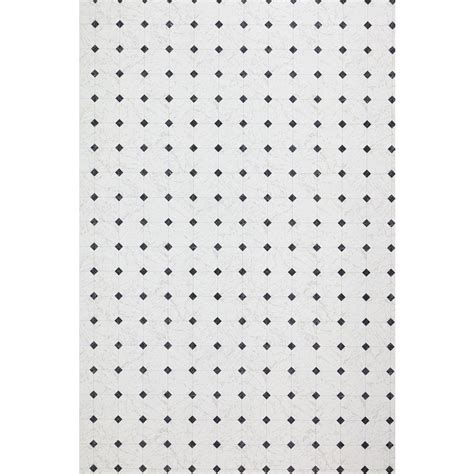 Buy Black and White Marble Paver Residential Vinyl Sheet Flooring 12ft ...