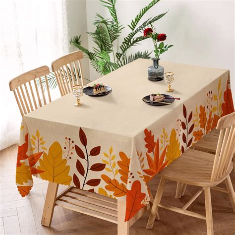 Amazon.com: Eikione Fall Tablecloth 60x102 Inch Rectangular,Autumn ...