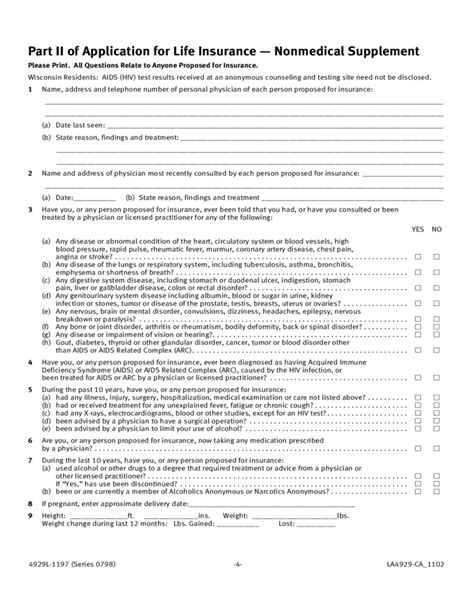 Life Insurance Application Questions 的图像结果