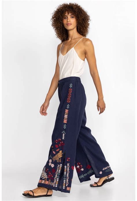 Buy Zuzu High Slit Linen Pant | Johnny Was