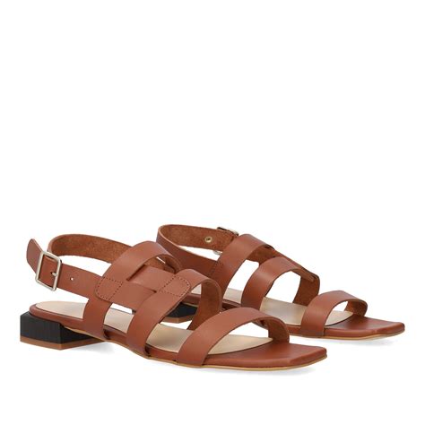 Brown leather flat sandals - Women, Sandals, Women, Flat Shoes ...