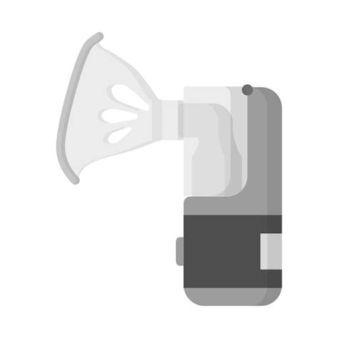 Asthma portable ultrasound nebulizer or inhaler. medical concept ...