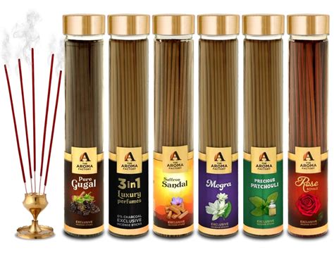 The Aroma Factory Sandalwood,3in1, Patchouli,Gugal,Rose & Mogra ...