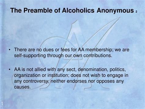 PPT - Alcoholics Anonymous for the Professional PowerPoint Presentation ...