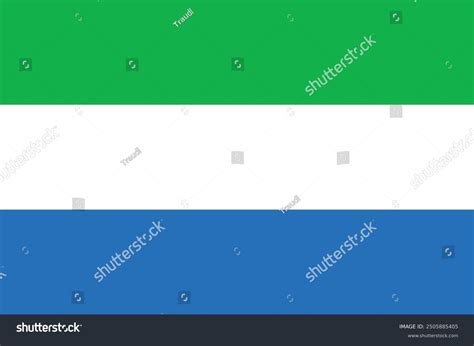National Flag Sierra Leone Sierra Leone Stock Vector (Royalty Free ...